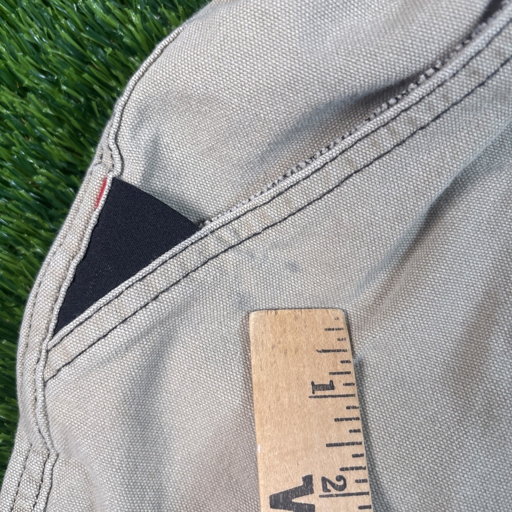 VTG Zoic Cycling Cargo Shorts Tan Men Size Large Lined Elastic Waist USA Made - Picture 13 of 16